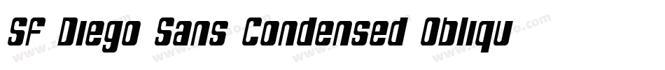 SF Diego Sans Condensed Oblique字体转换